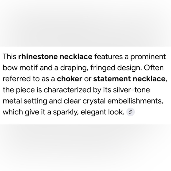 💎💟 Vintage 80s Rhinestone Bow Necklace - Picture 3 of 11